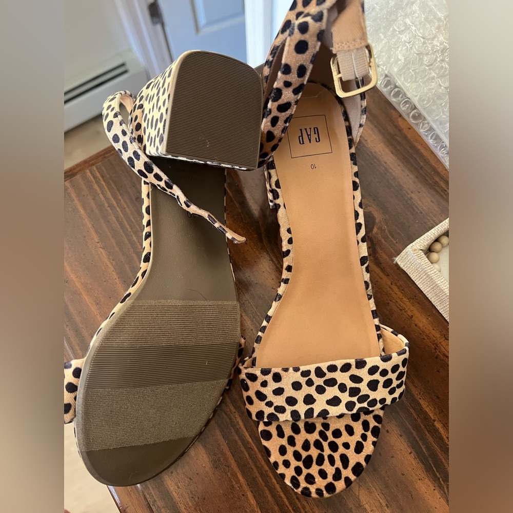 Cheetah suede block heels